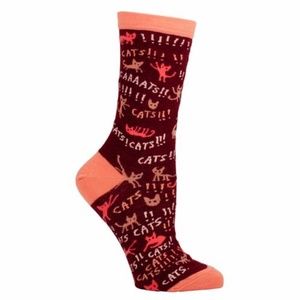 Blue Q Women's Crew Socks - CATS!